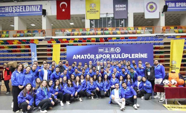 Konya Büyükşehir’den amatör spor kulüplerine 16 milyon liralık malzeme desteği