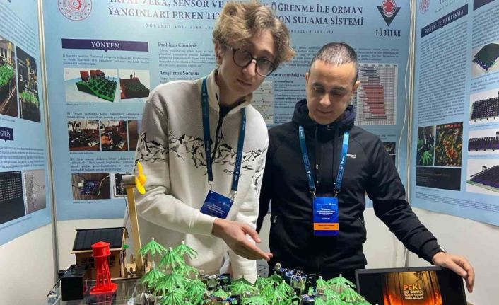 Lise öğrencisinden orman yangınlarının büyümesini engelleyebilecek proje