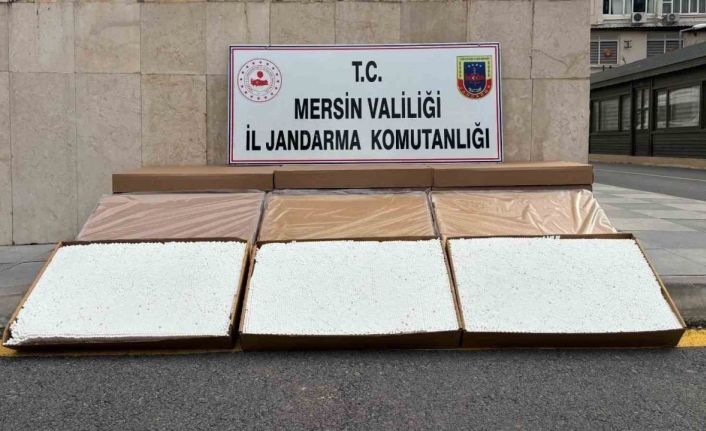 Mersin’de 84 bin adet makaron ele geçirildi
