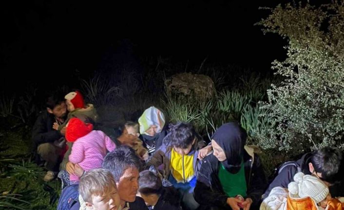 Milas’ta 7’si çocuk 16 düzensiz göçmen yakalandı