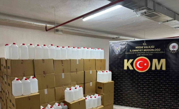 Niğde’de 4 bin litre kaçak alkol ele geçirildi