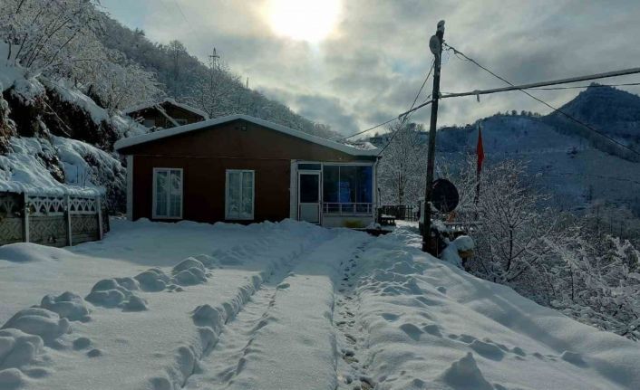 Ordu’da kar manzaraları kartpostallık görüntüler oluşturdu