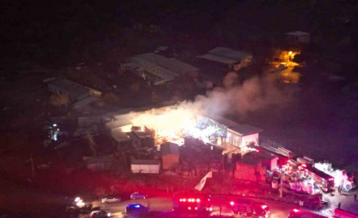 Palet fabrikasında çıkan yangın 2 saatte kontrol altına alındı: 1 kişi yaralandı
