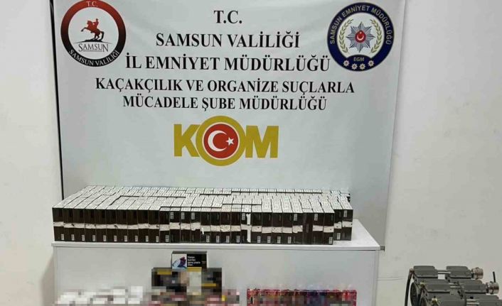 Samsun’da kaçak sigara ve tütün operasyonu