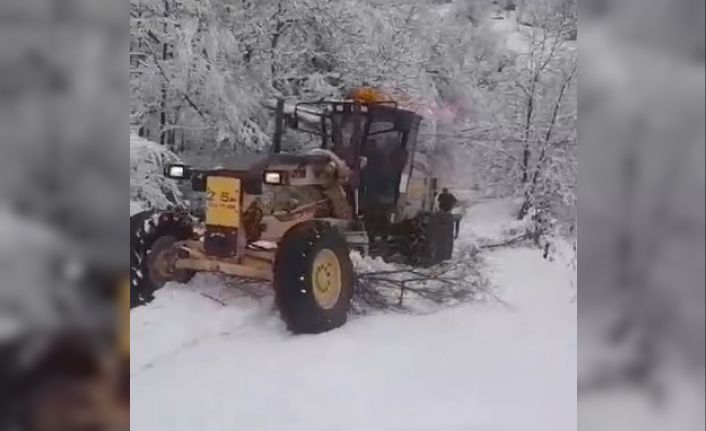 Sinop’ta karla mücadele