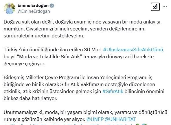UNEP’ten Uluslararası Sıfır Atık Günü’nde moda ve tekstilde sıfır atık sağrısı