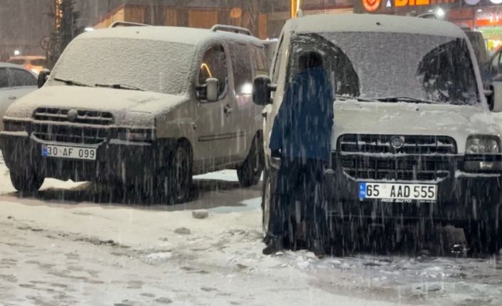 Yüksekova’da lapa lapa kar yağışı başladı