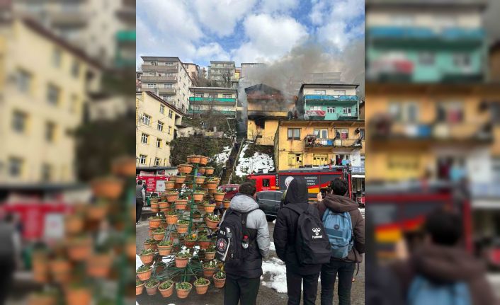 Zonguldak’ta iki katlı binada korkutan yangın