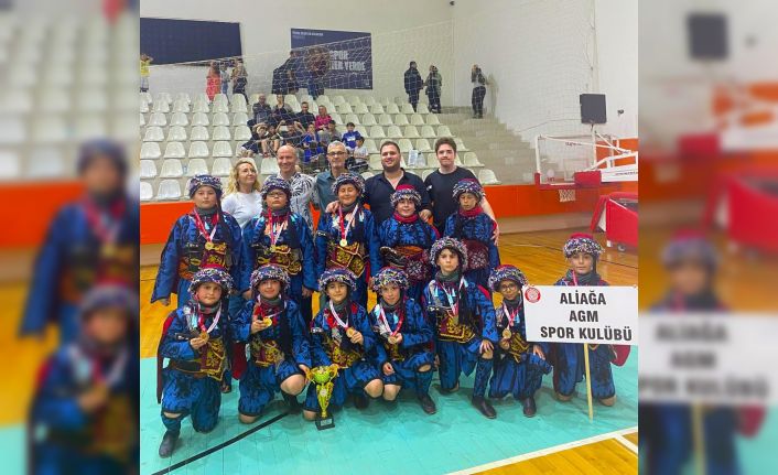 Aliağa’nın Genç Halk Oyunları Ekibi İzmir birincisi oldu
