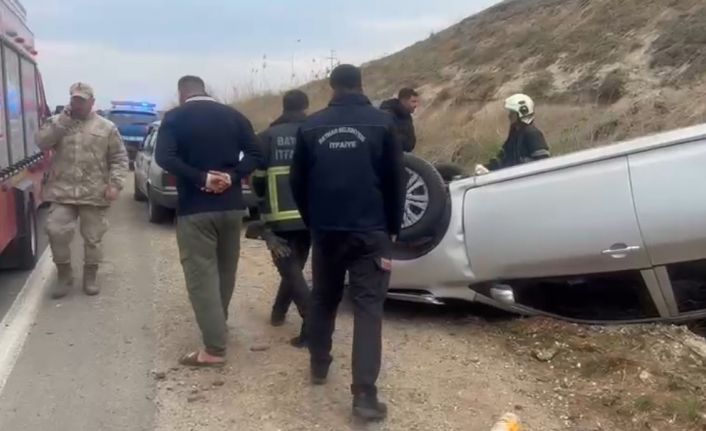 Batman’da kontrolden çıkan araç takla attı: 1 yaralı
