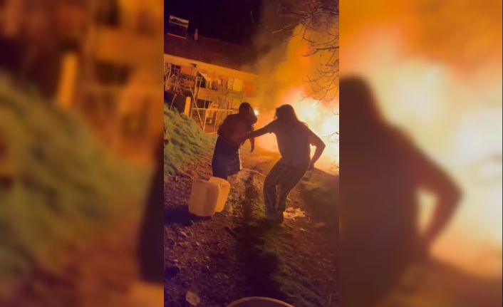 Bayram günü evsiz kaldılar