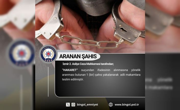 Bingöl’de aranan 8 şüpheli yakalandı