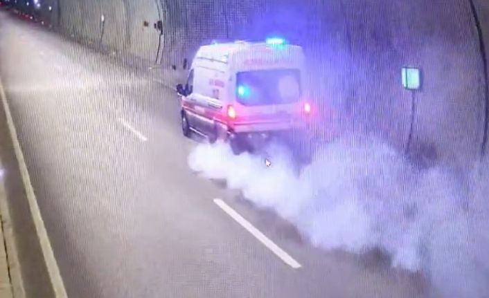 Çanakkale’de ambulansın tünelde yanmadan önceki son görüntüleri ortaya çıktı