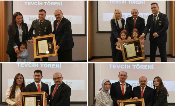 Devlet iftihar madalyaları 8 şehit yakını ve gazilere verildi