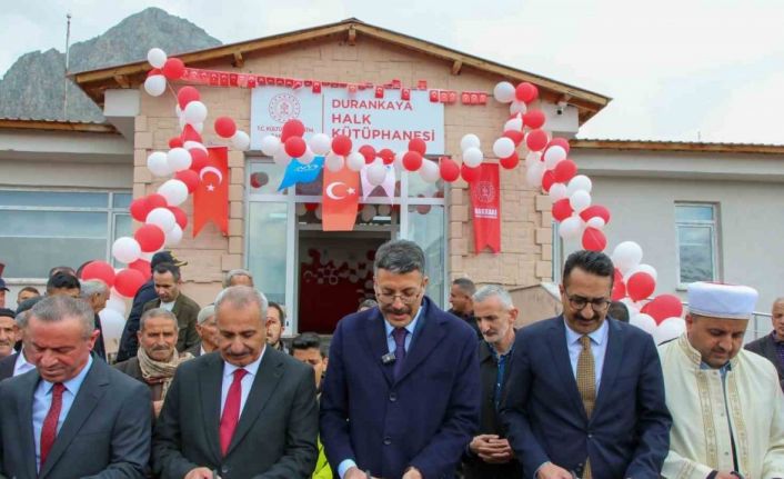 Durankaya’da dualar eşliğinde kütüphane açılışı