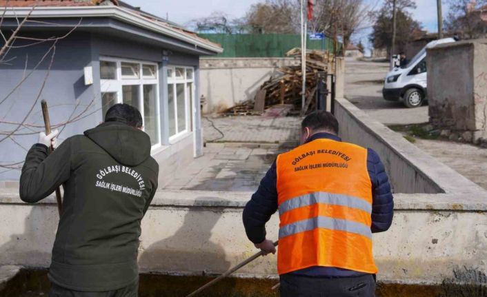 Gölbaşı’nın çeşmeleri vektörle mücadele kapsamında temizlendi