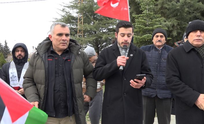 İsrail’in Gazze’ye yönelik saldırıları Kırklareli’nde protesto edildi