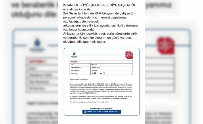 İstanbul Büyükşehir Belediyesi’nde idari izin adaletsizliği