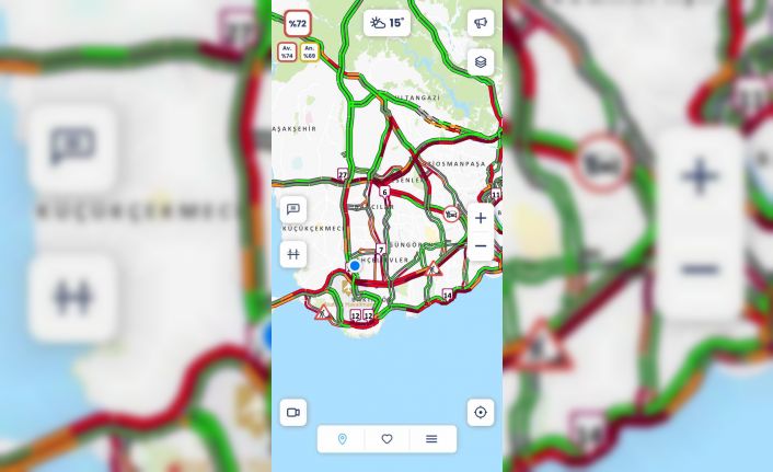İstanbul’da bayramın 2’nci gününde trafik yoğunluğu yüzde 72’ye ulaştı