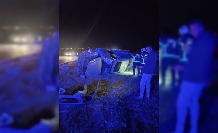 Kırıkhan’da takla atan otomobilin sürücüsü yaralandı