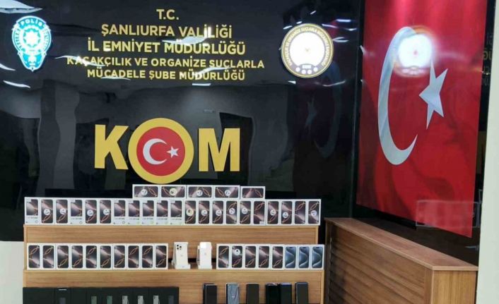 Şanlıurfa’da 7 milyon TL değerinde kaçak cep telefonu operasyonu: 2 gözaltı