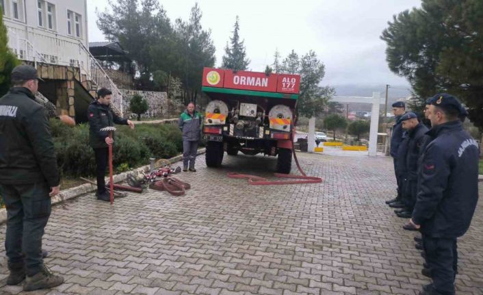 Yerkesik’te Jandarma personeline yangın önleme ve söndürme eğitimi verildi