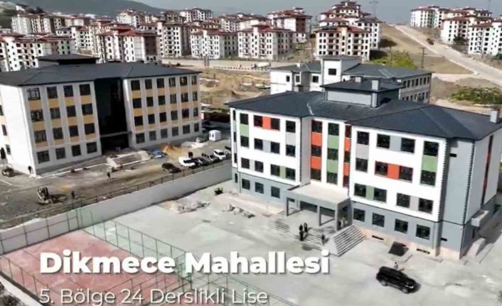 Dikmece  Mahallesi TOKİ Afet Konutları Bölge’sinde okul inşaatları yükselmeye devam ediyor