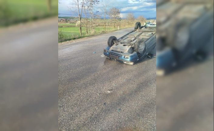 Kastamonu’da otomobil takla attı: 1 yaralı