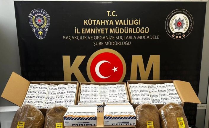 Kütahya’da Kaçak tütün operasyonu, 40 bin adet doldurulmuş makaron ele geçirildi