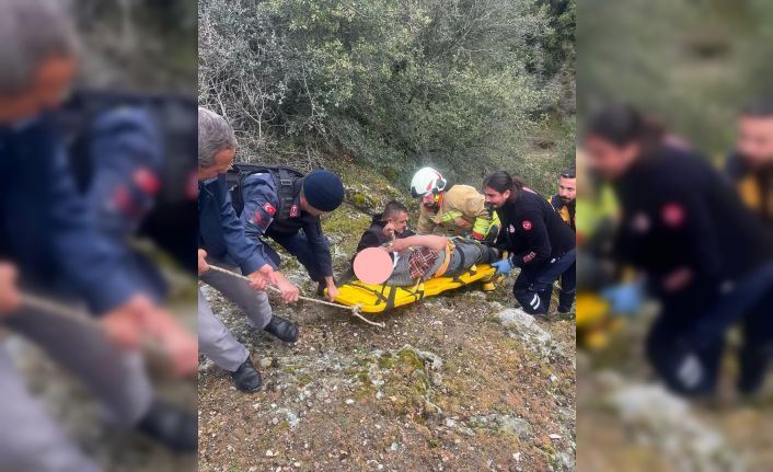 Uçurumdan yuvarlanan zihinsel engelli adam yaralandı