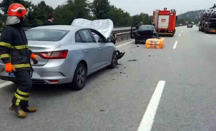 Anadolu Otoyolu’na düşen köpük zincirleme kazaya sebep oldu: 3 yaralı