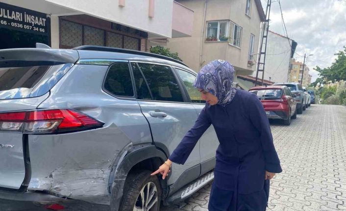 Ataşehir’de araçlara vura vura kaçan sürücünün verdiği hasar gündüz ortaya çıktı