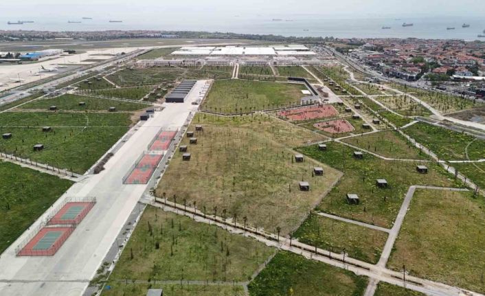 Atatürk Havalimanı, millet bahçesiyle yeşile bürünüyor