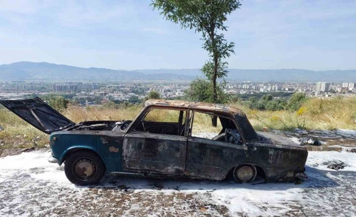 Aydın’da otomobil küle döndü