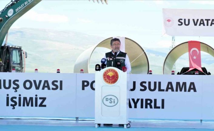 Bakan Yumaklı, "Muş Ovası Pompaj Sulama 1. Etap" inşaatı temel atma törenine katıldı