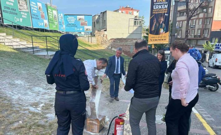 Bandırma’da yangın tatbikatı gerçekleştirildi