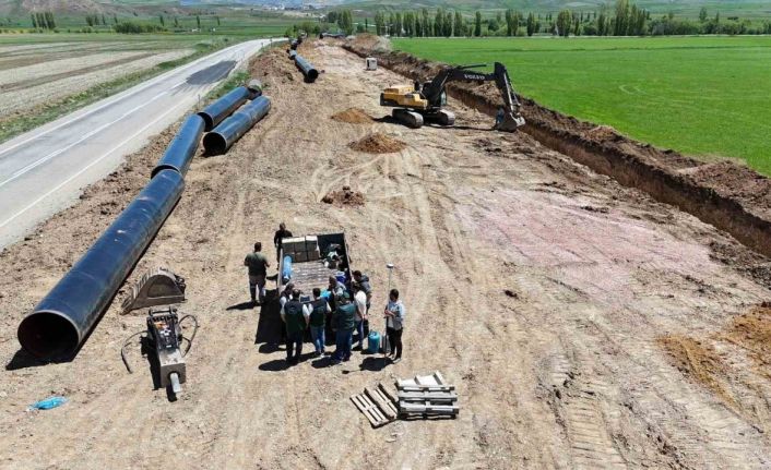 Bayburt Kırklartepe Barajı sulama inşaatında çalışmalar devam ediyor