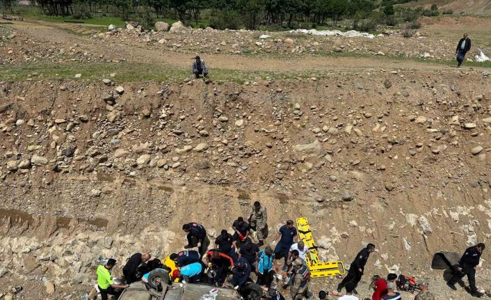 Bingöl’de otomobil dereye uçtu: 7 yaralı