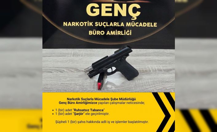 Bingöl’de ruhsatsız tabanca ve esrar ele geçirildi