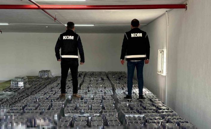 Cumhuriyet tarihinin en büyük alkol kaçakçılığı operasyonunun görüntüleri ortaya çıktı