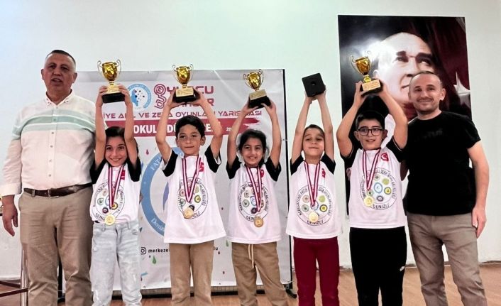 Denizli’nin çocuklar Türkiye Zeka Oyunlarına damga vurdu