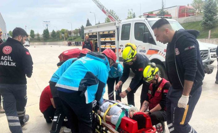Endüstriyel kaza tatbikatı gerçeği aratmadı