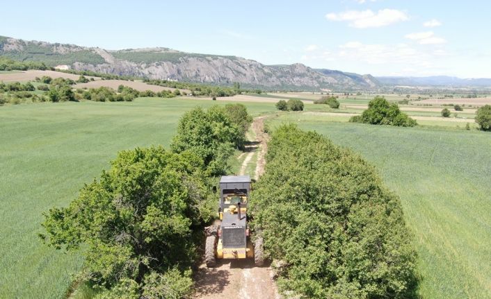 Eskişehir’in İnönü ilçesinde tarla yolları sezona hazırlanıyor