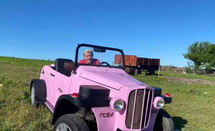 Gören bir daha bakıyor: Çapa makinesi motoruyla 15 günde klasik otomobil yaptı