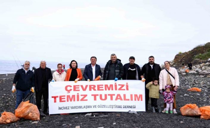 İncivez Derneği’nden sahil temizliği etkinliği