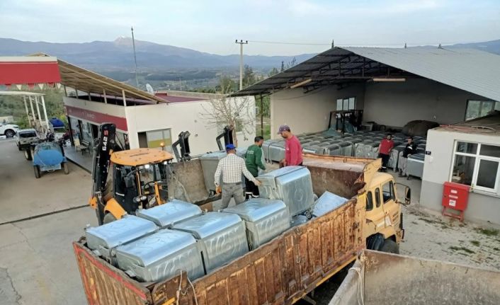 Karacasu’da çöp konteyneri uyarısı