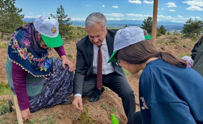 Kastamonu’da huzurevi sakinleri ile sevgi evinde kalan çocuklar fidan dikti
