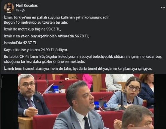 Kayseri’ye su parası övgüsü