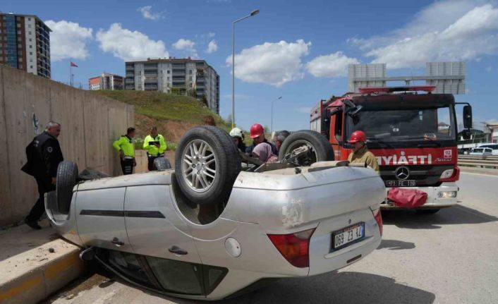 Kırıkkale’de otomobil takla attı: 1 yaralı