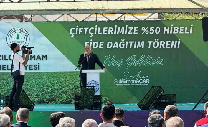 Kızılcahamam Belediyesi’nden üreticilere fide desteği